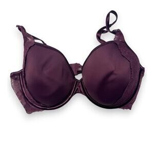 Y2K Victoria Secret Lace Push-Up Bra Plum Purple 34DD